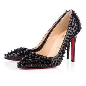 Christian Louboutin Black Spiked Patent Pigalle